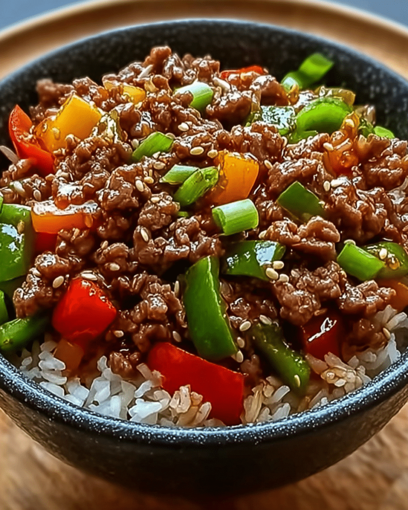 Beef Pepper Rice Bowl: A Flavorful Easy Recipe Delight!