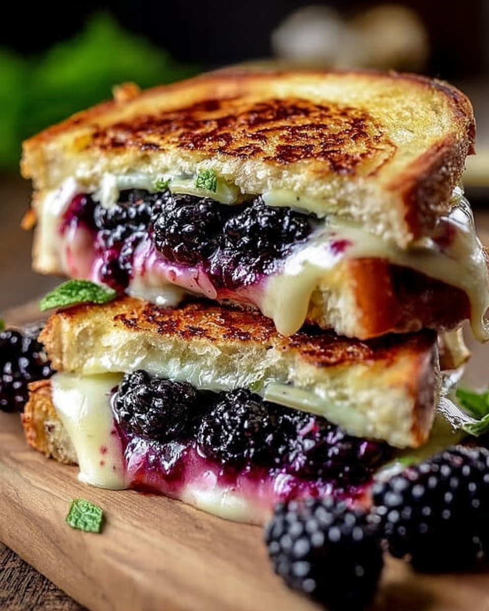 Blackberry Balsamic and Brie Grilled cheese