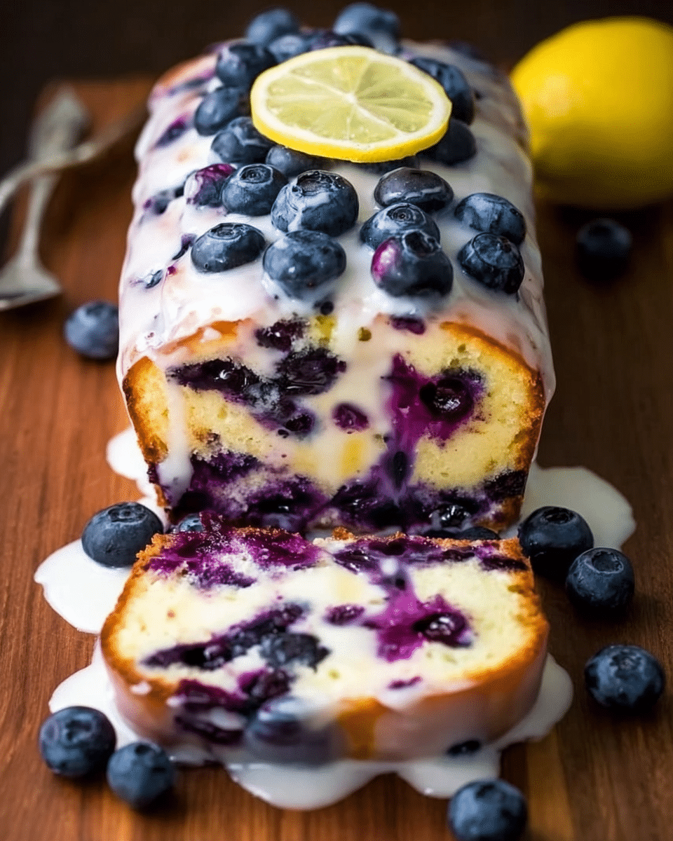 Blueberry Lemon Yogurt Loaf Cake