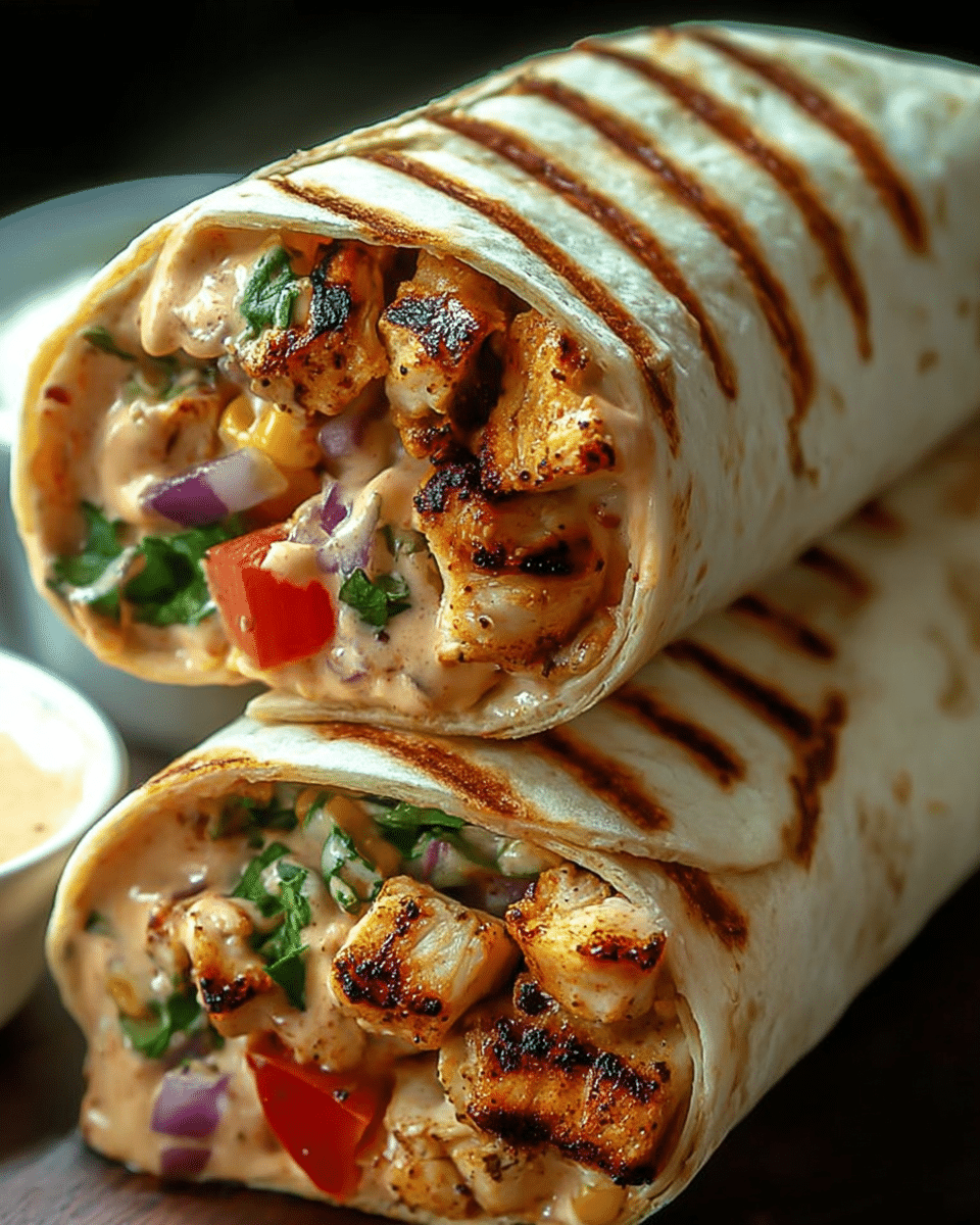 Chipotle Ranch Grilled Chicken Burrito
