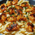 Garlic Butter Chicken Bites with Savory Creamy Pasta Delight! 6 Garlic Butter Chicken Bites with Savory Creamy Parmesan Pasta