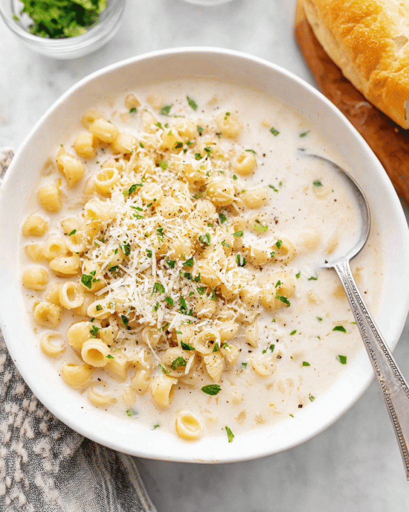 Garlic Parmesan Pasta Soup: A Creamy Delight Awaits! 8 Garlic Parmesan Pasta Soup 5