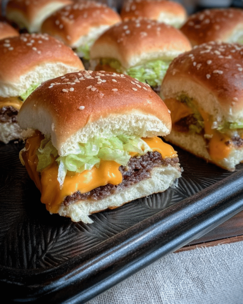 Mini Big Mac Cheeseburgers: The Ultimate Slider Recipe! 5 Mini Big Mac Cheeseburgers