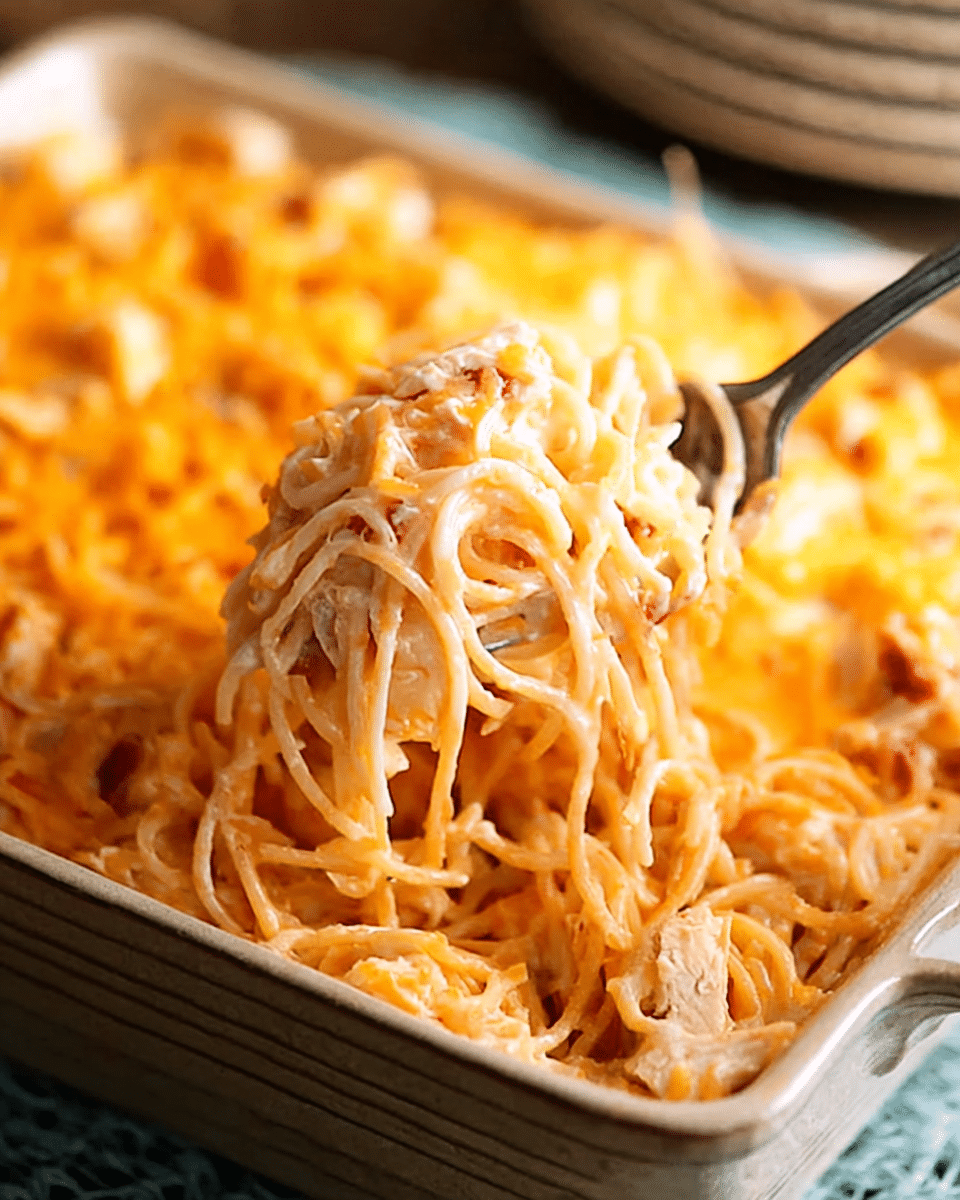Southern Chicken Spaghetti Casserole