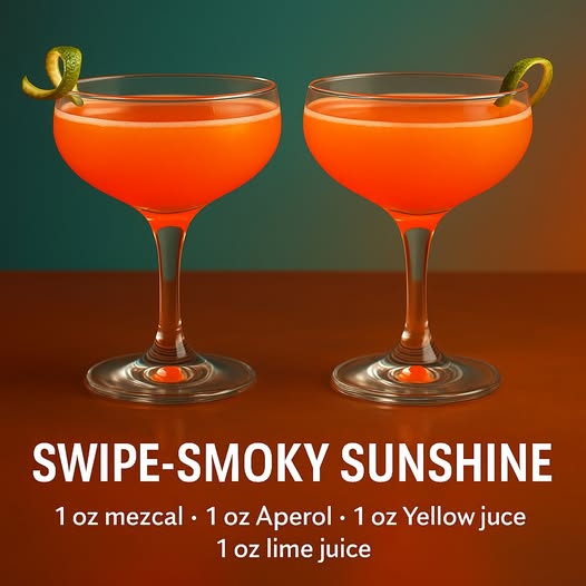 Swipe-Smoky Sunshine: A Must-Try Cocktail Recipe!