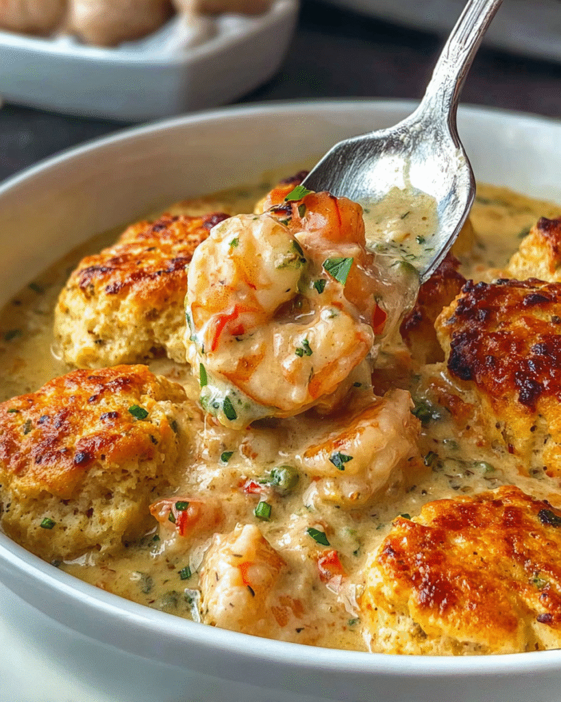 Cheddar Bay Biscuit Seafood Pot Pie is a must-try! 7 Cheddar Bay Biscuit Seafood Pot Pie