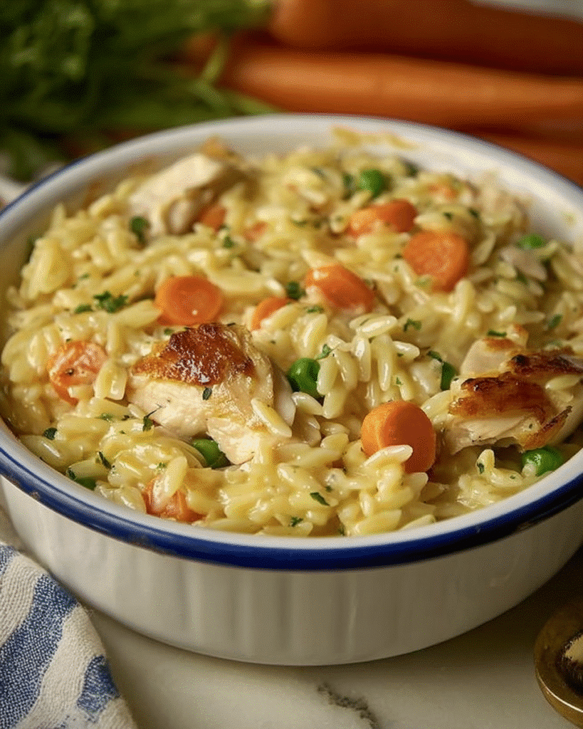 Creamy Chicken Pot Pie Orzo: A Comfort Food Delight 8 Creamy Chicken Pot Pie Orzo