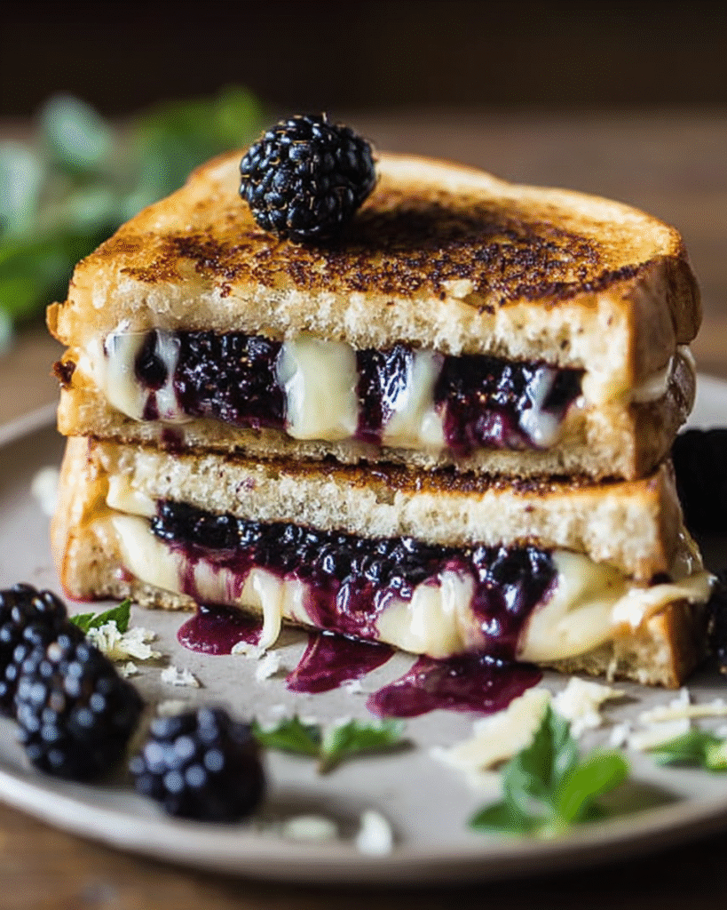Blackberry Balsamic and Brie Grilled Cheese: Yum Factor! 8 Blackberry Balsamic and Brie Grilled Cheese.