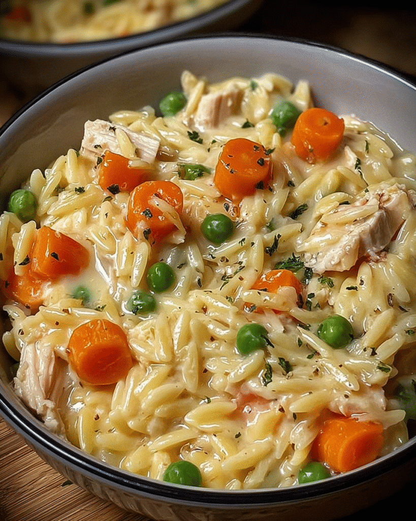 Creamy Chicken Pot Pie Orzo: A Comfort Food Delight 7 Creamy Chicken Pot Pie Orzo