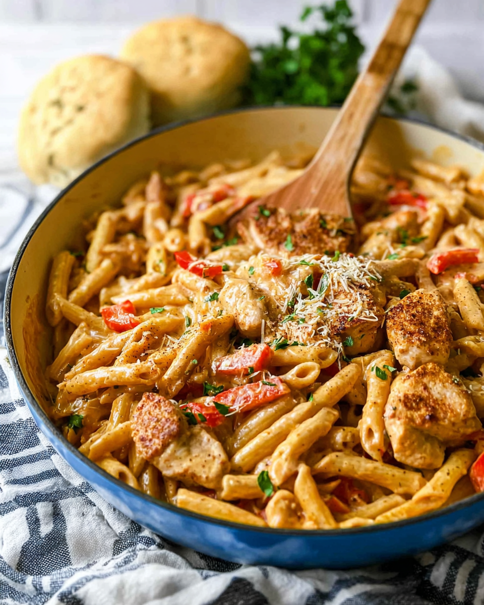 Cajun Cream Cheese Chicken Pasta