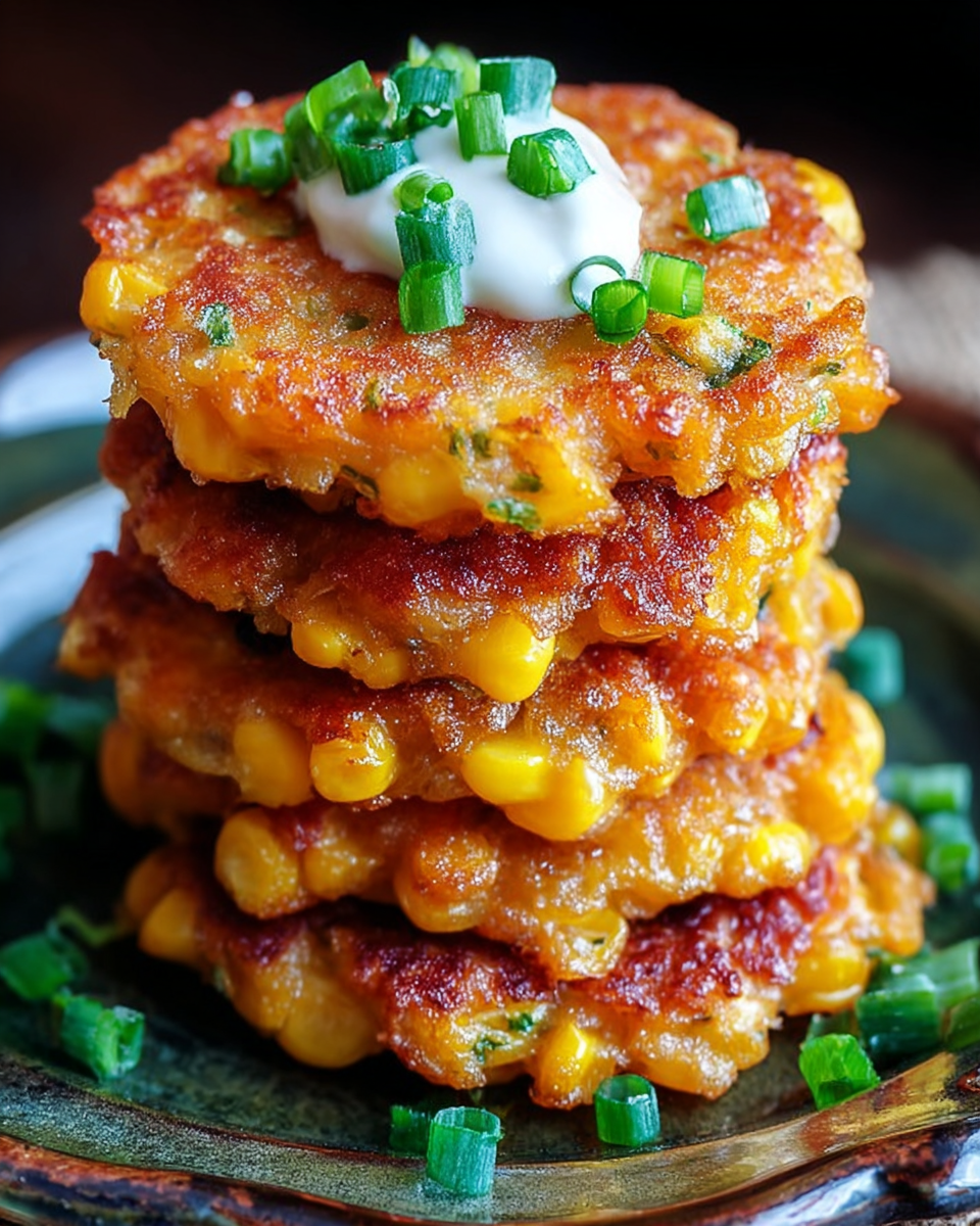 Irresistibly Crispy Cheesy Corn Fritters