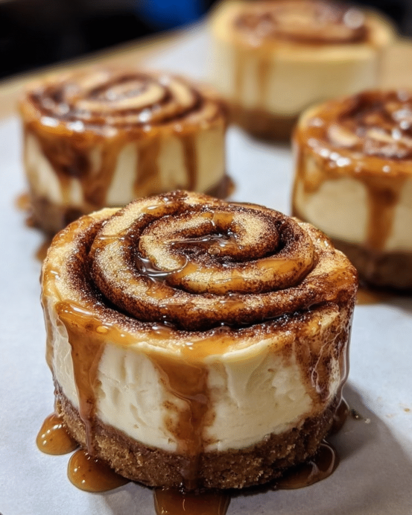 Mini Cinnamon Roll Cheesecakes