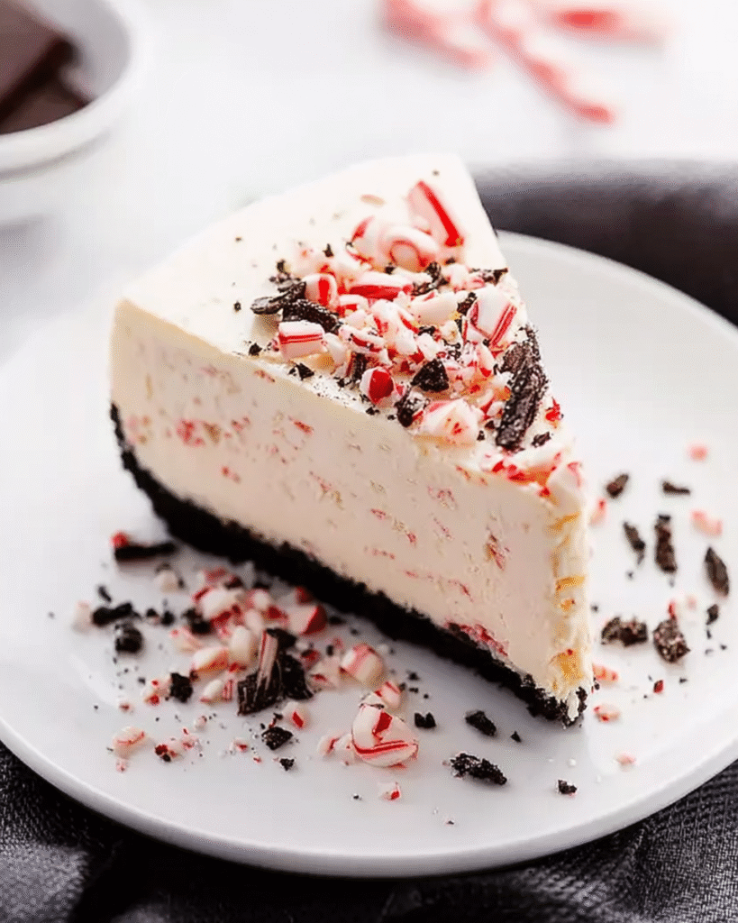 No-Bake Peppermint Cheesecake