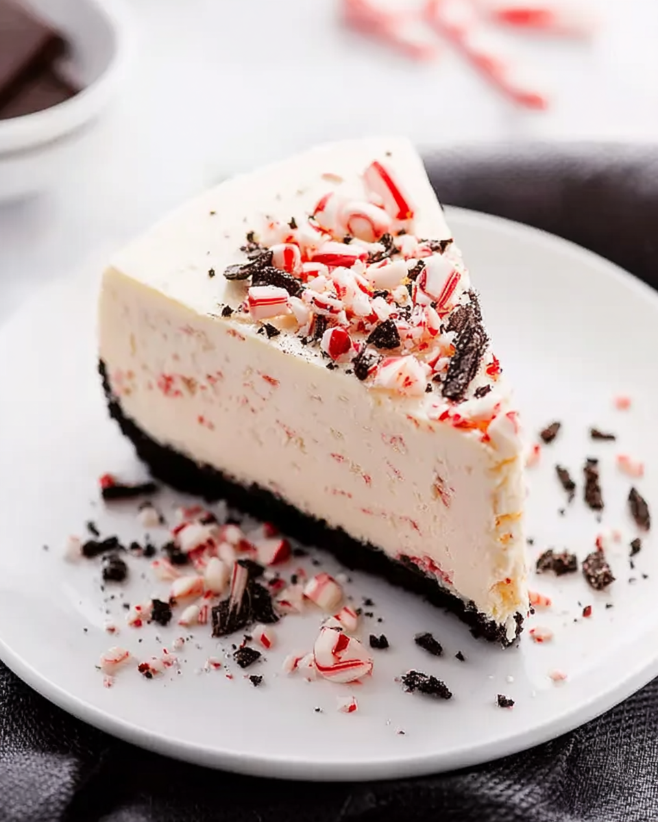 No-Bake Peppermint Cheesecake