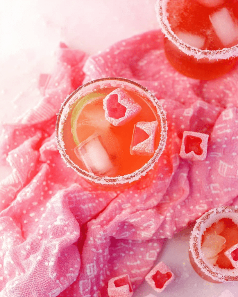 Pink Starburst Mocktail Shots
