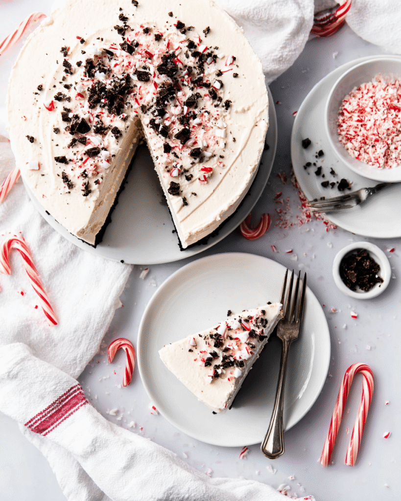 No-Bake Peppermint Cheesecake