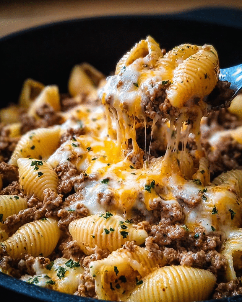 Crockpot Cheesy Ranch Beef Pasta Shells Guaranteed Delicious! 8 Crockpot Cheesy Ranch Beef Pasta Shells