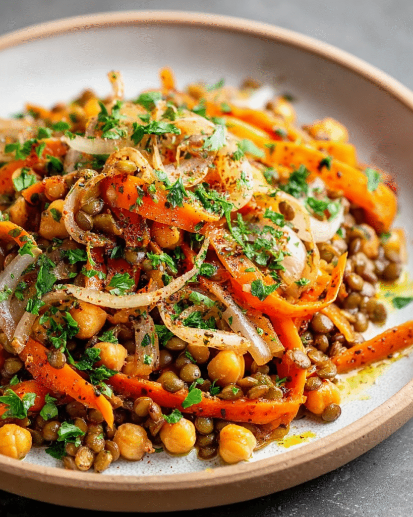 Warm Chickpea and Lentil Salad with Carrots: Discover a Healthy Delight! 8 Warm Chickpea and Lentil Salad with Carrots