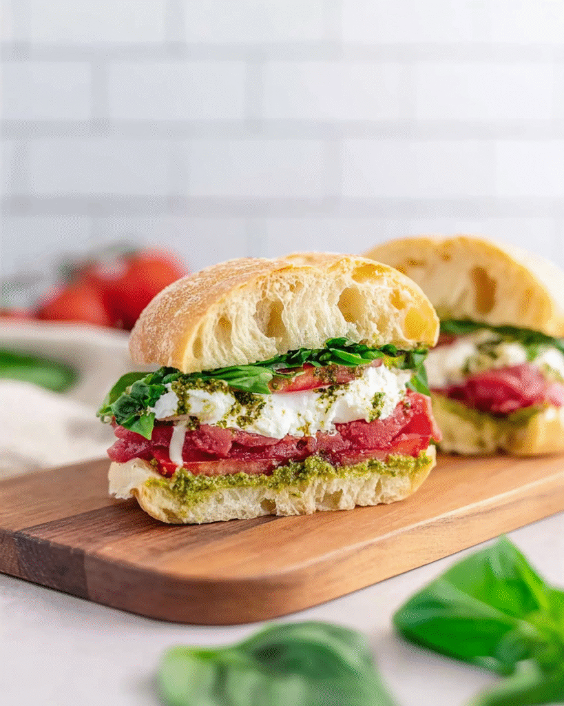 Burrata Sandwich with Pesto and Tomato: A Must-Try Recipe! 11 Burrata Sandwich with Pesto and Tomato