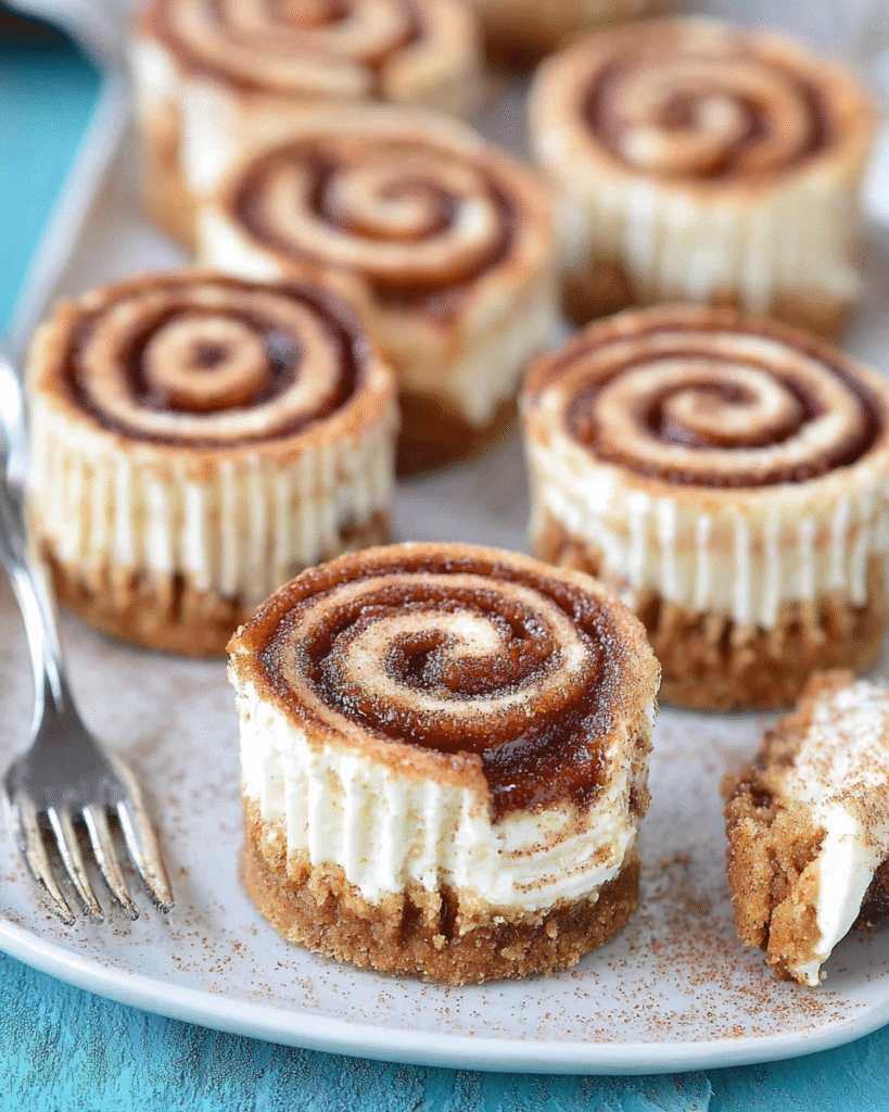 Mini Cinnamon Roll Cheesecakes: A Tempting Delight Awaits! 7 Mini Cinnamon Roll Cheesecakes