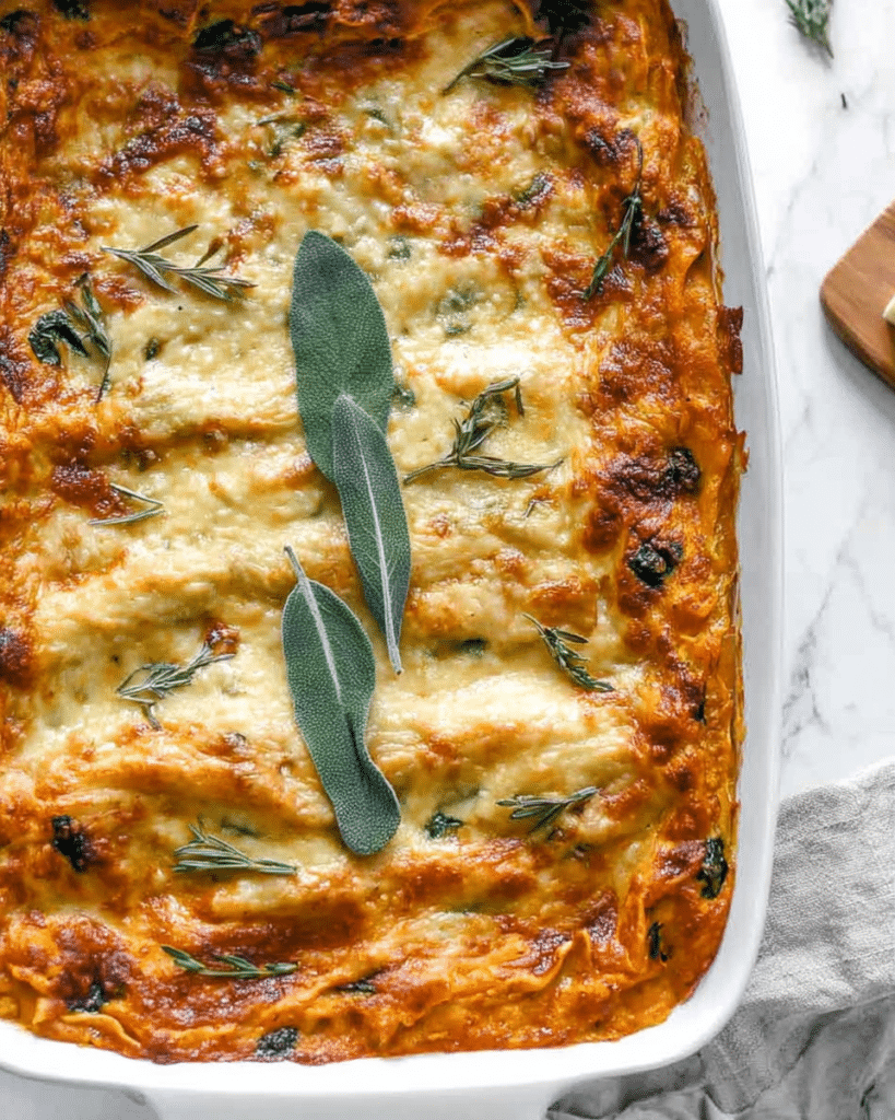 Pumpkin Spinach Lasagna
