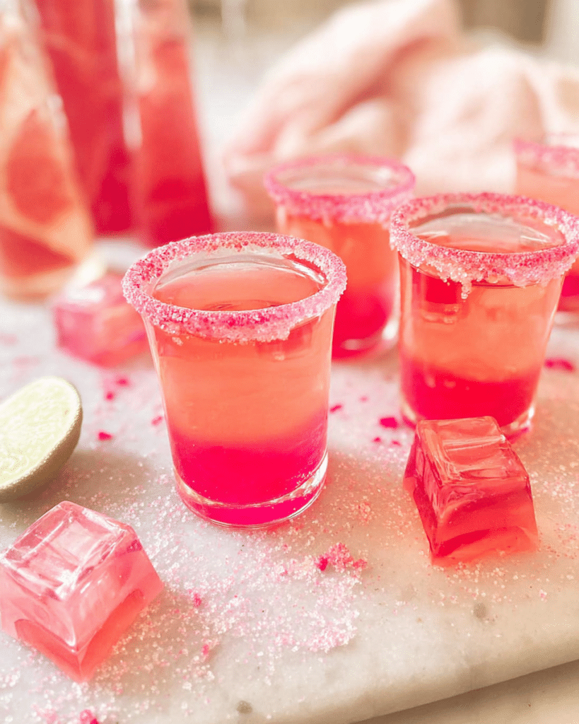 Pink Starburst Mocktail Shots