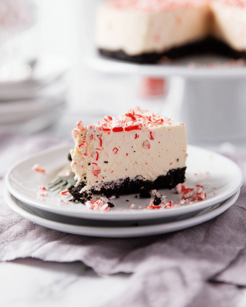 No-Bake Peppermint Cheesecake
