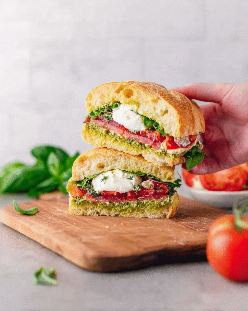 Burrata Sandwich with Pesto and Tomato: A Must-Try Recipe! 14 Burrata Sandwich with Pesto and Tomato