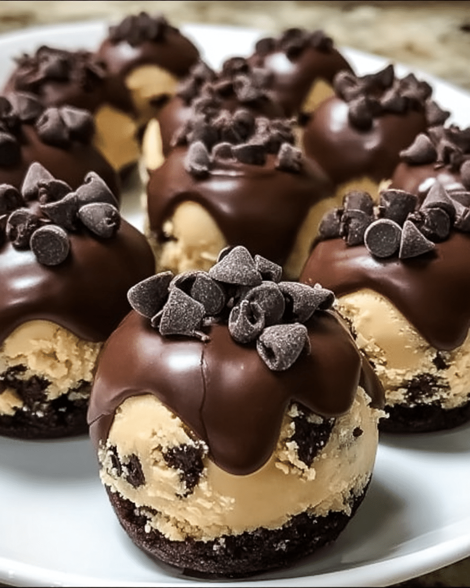 Chocolate Chip Cookie Dough Brownie Bites are heavenly treats! 8 Chocolate Chip Cookie Dough Brownie Bites