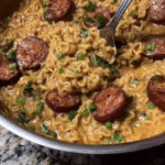 Creamy Spicy Ramen Noodles With Sausage