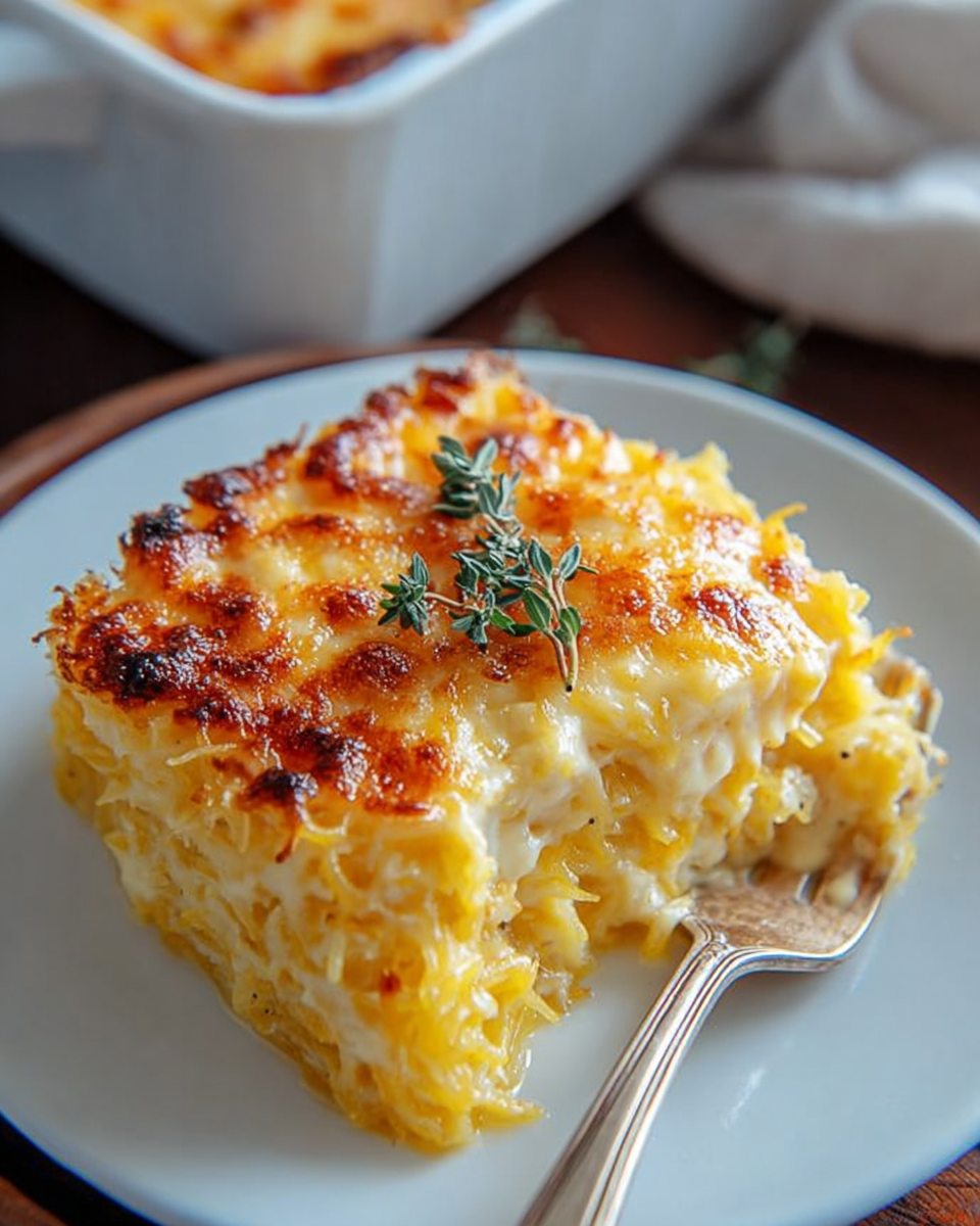 Healthy Spaghetti Squash Au Gratin