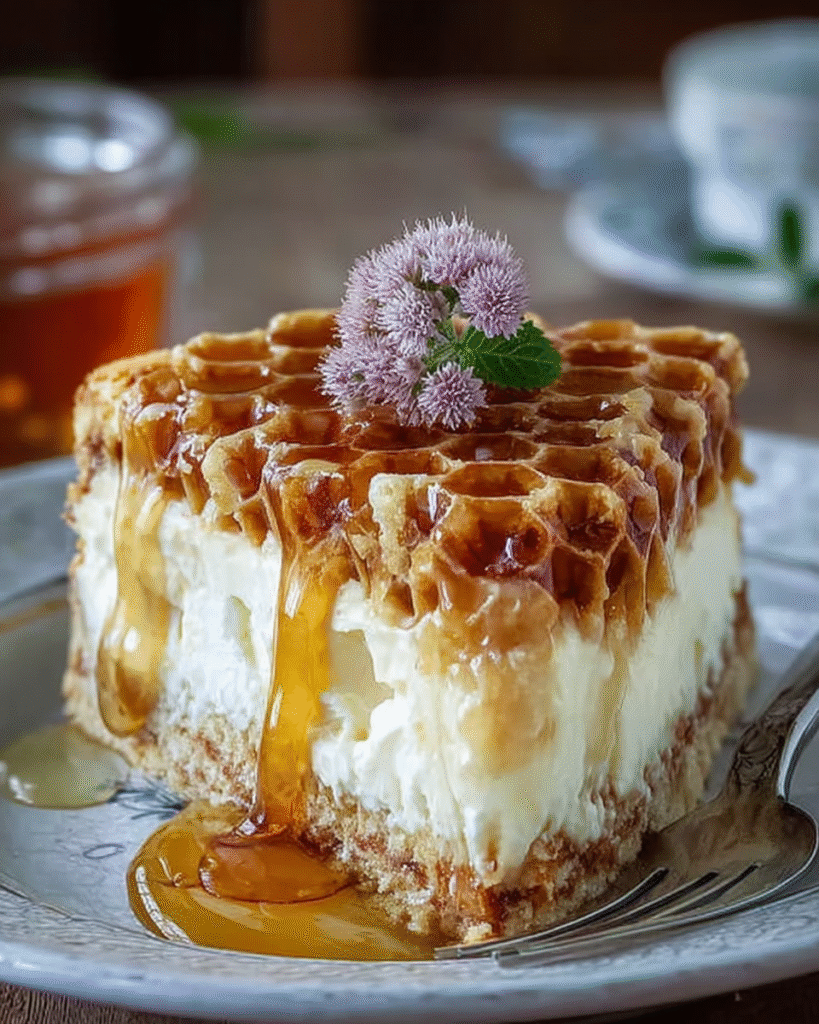 Honeycomb Cheesecake Cake: A Sweet Delight Awaits!