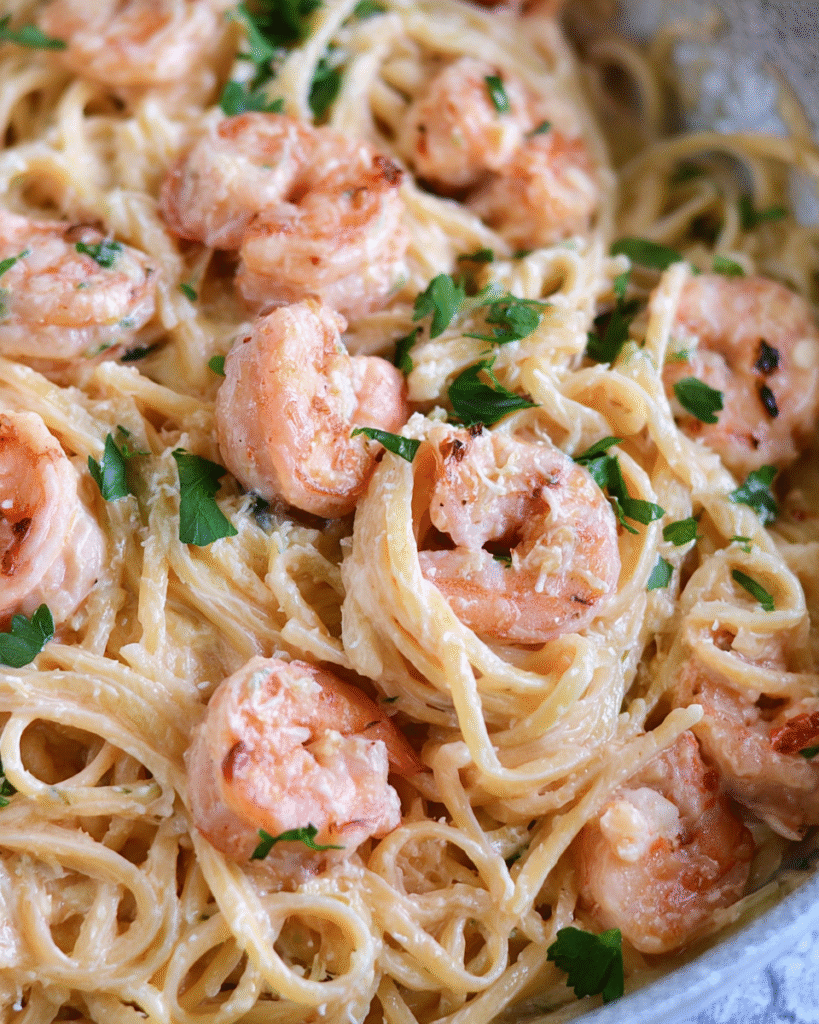 Creamy Garlic Shrimp Pasta
