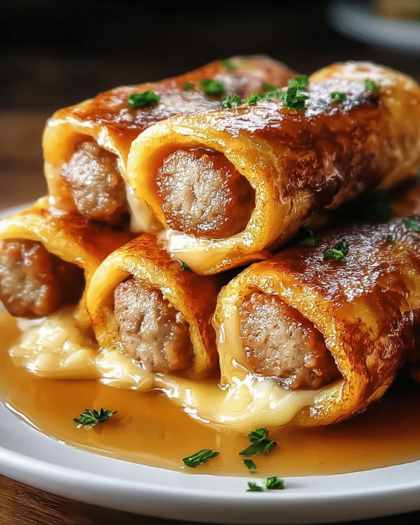 Sausage French Toast Roll-ups