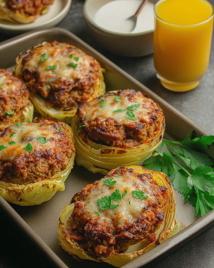 Oven-Baked Cabbage Burgers