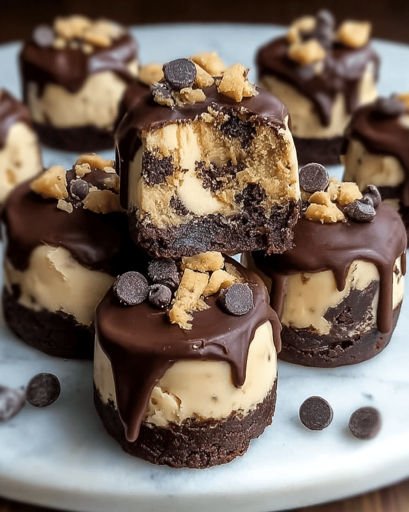 Chocolate Chip Cookie Dough Brownie Bites are heavenly treats! 11 Chocolate Chip Cookie Dough Brownie Bites