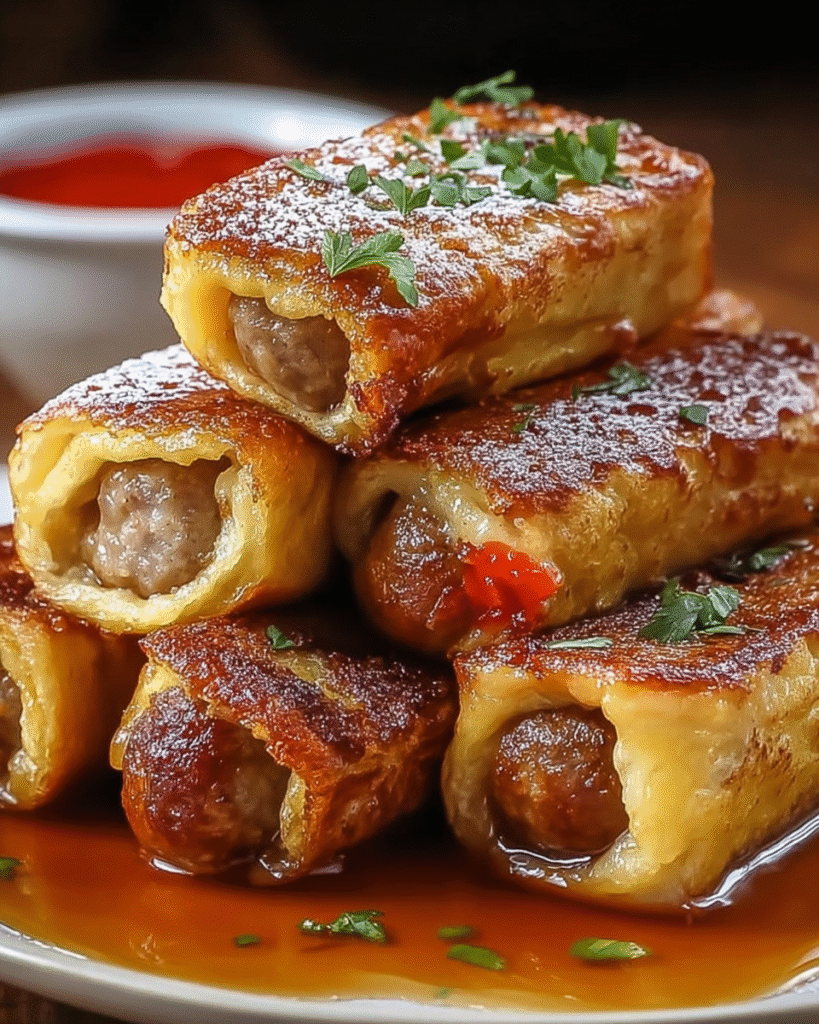 Sausage French Toast Roll-ups