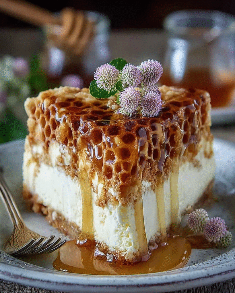 Honeycomb Cheesecake Cake