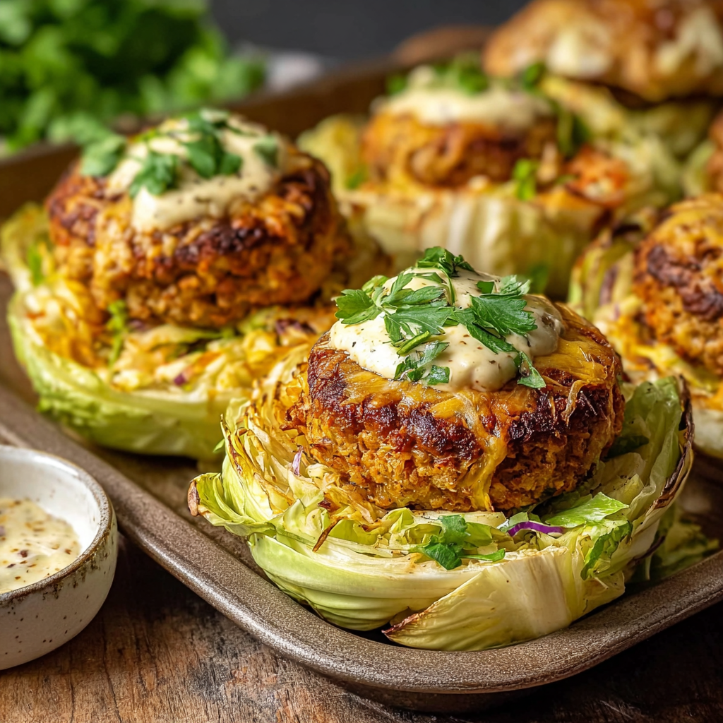 Oven-Baked Cabbage Burgers