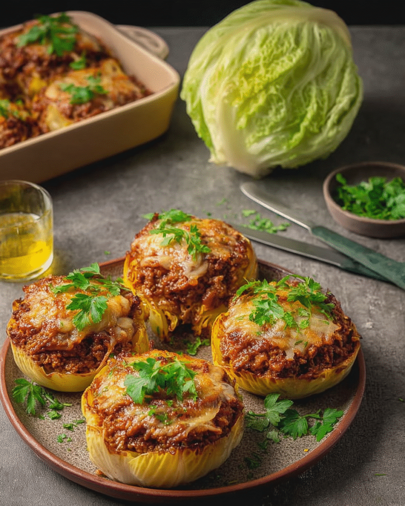 Oven-Baked Cabbage Burgers