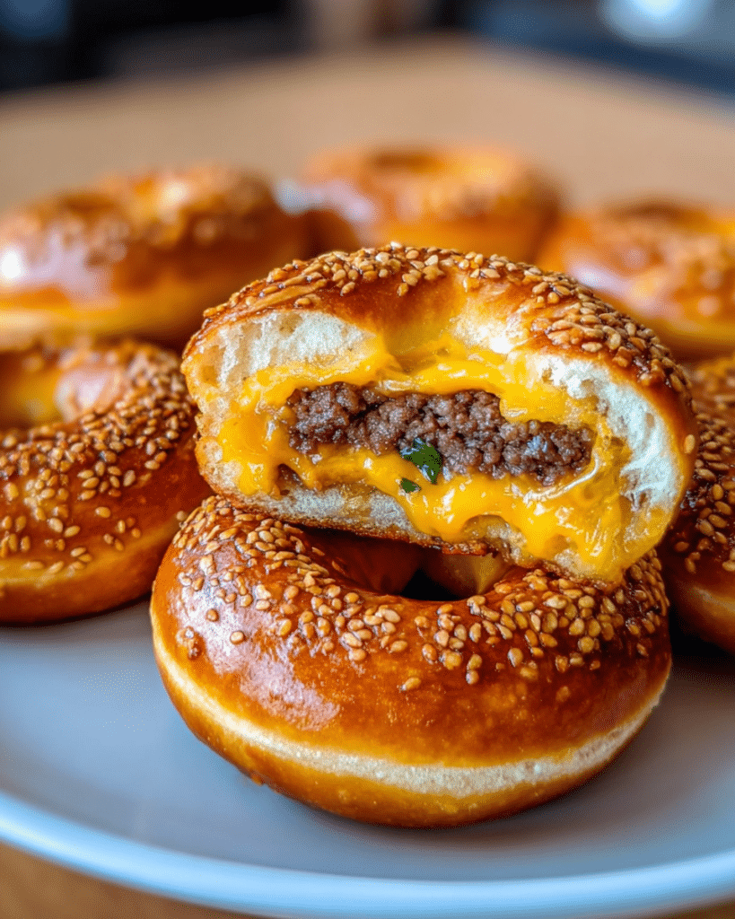 Cheeseburger Pretzel Bombs