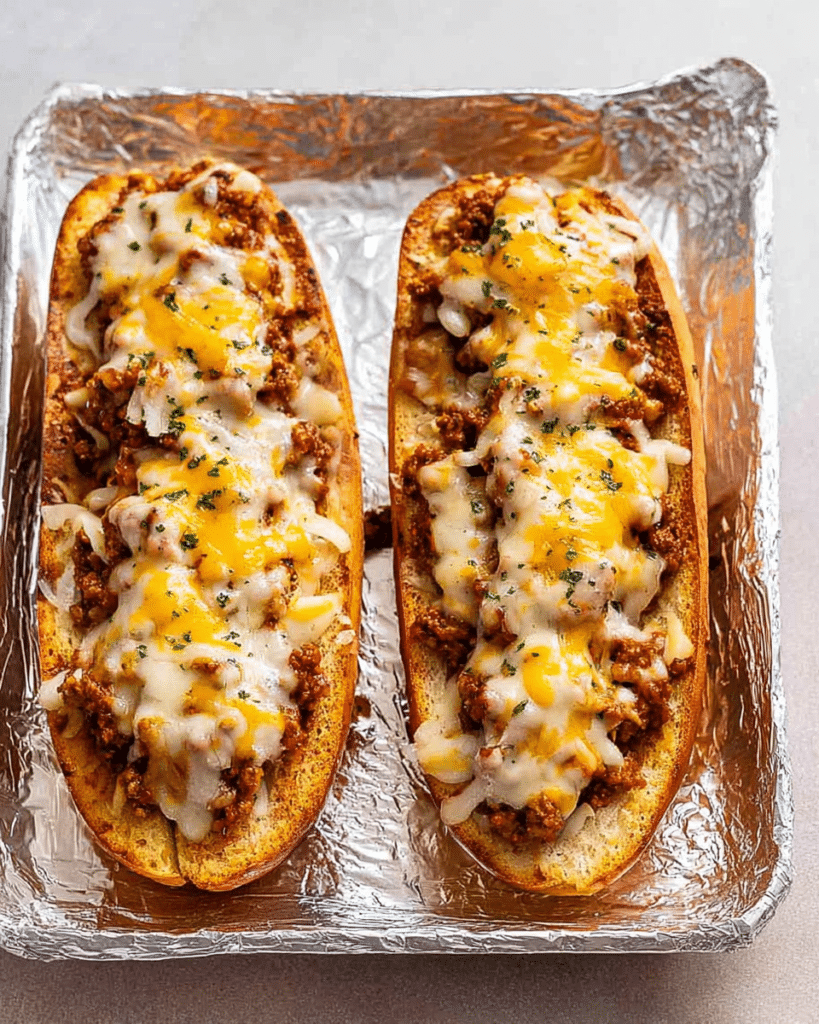 Italian Garlic Bread Sloppy Joes