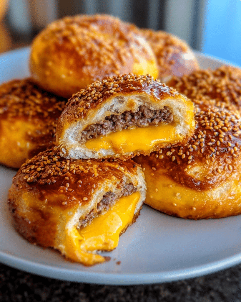 Cheeseburger Pretzel Bombs