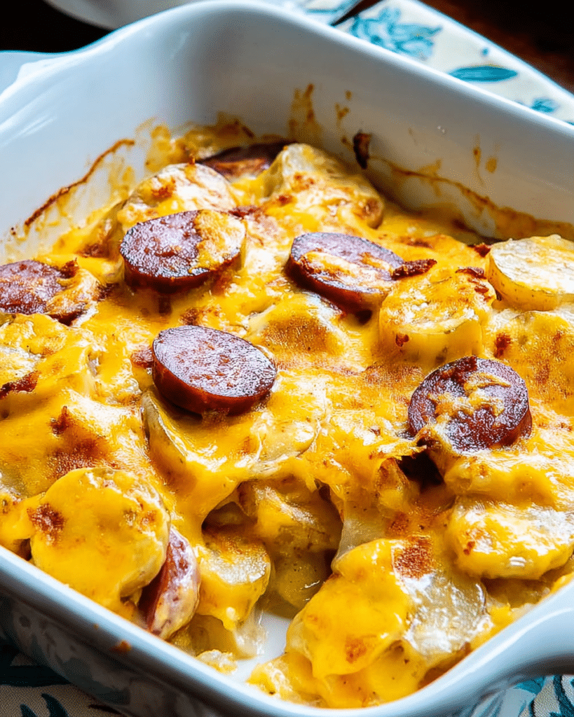 Cheesy Ranch Potatoes and Smoked Sausage