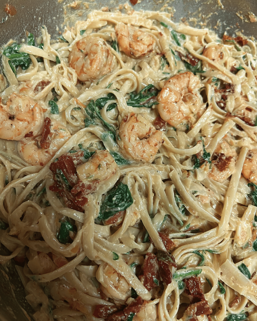 Creamy Sun Dried Tomato Shrimp Pasta