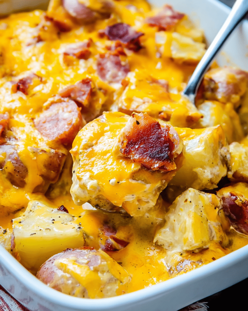 Cheesy Ranch Potatoes and Smoked Sausage