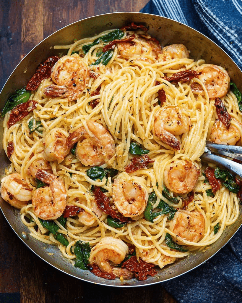 Creamy Sun Dried Tomato Shrimp Pasta