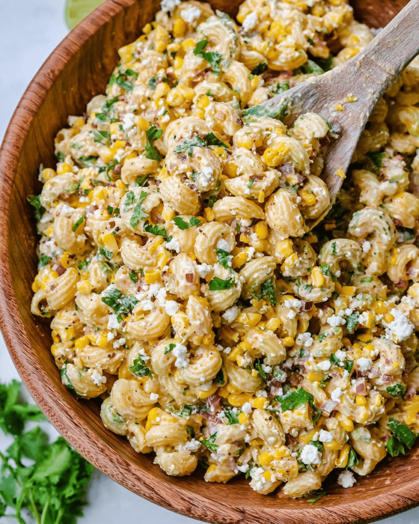 Mexican Street Corn Pasta Salad: A Flavorful Twist! 8 Healthy Mexican Street Corn Pasta Salad featuring sweet corn, pasta, cilantro, and lime in a vibrant cold meal.