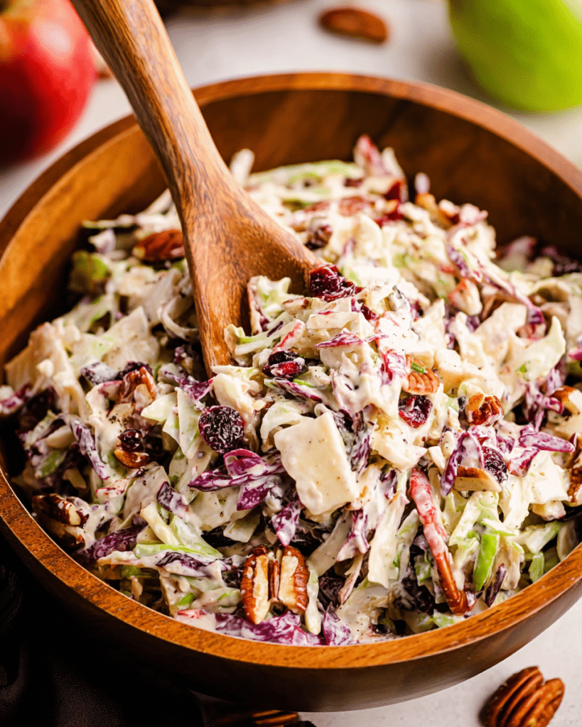 Cranberry Pecan Slaw: Fresh Flavor for Any Meal 11 Creamy coleslaw with cranberries and pecans
