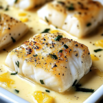 Baked Cod in Coconut Lemon Cream Sauce delights your palate! 12 Baked Cod in Coconut Lemon Cream Sauce